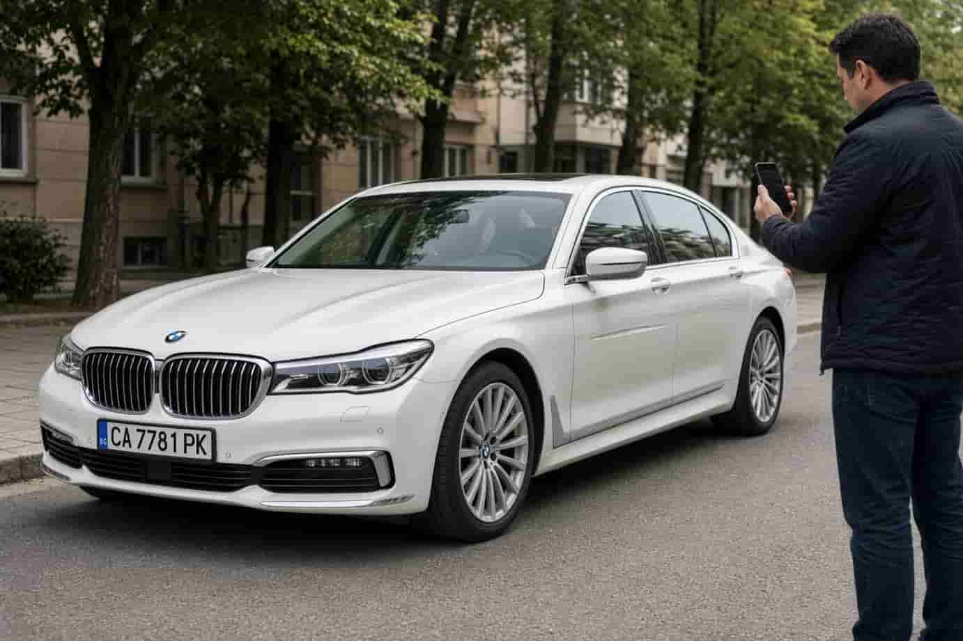 Снимане на стари щети по BMW Серия 7 при сключване на автокаско