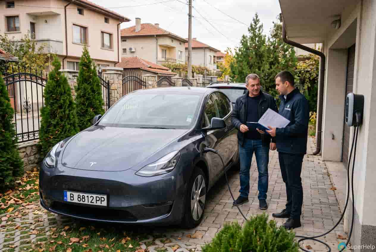 Преглед и зареждане у дома на Tesla Model Y втора употреба