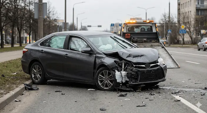 Тежко увреден автомобил при катастрофа - завеждане на щета по Гражданска отговорност