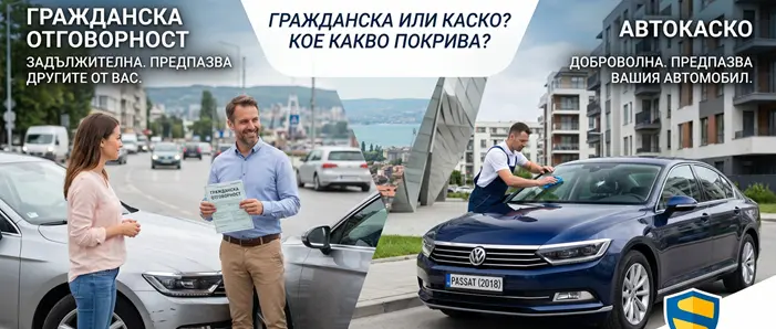 Разлика между Гражданска отговорност и Каско | Цени | SuperHelp